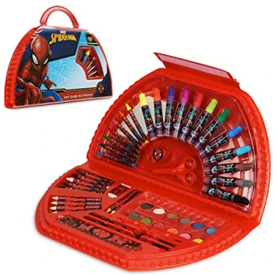 Afbeelding van Marvel Kleurplaten voor kinderen, Spiderman, tekenkoffer, kleurpotloden, viltstiften, jongens, tekenset, schoolbenodigdheden, 40 stuks