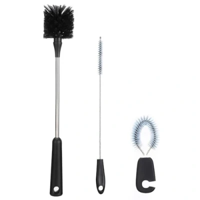 Afbeelding van Lot de 3 brosses nettoyage à long manche pour bouteilles d&#039;eau et