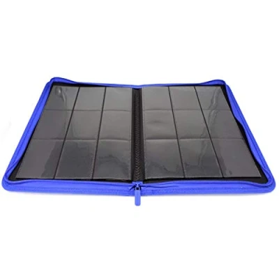 Afbeelding van docsmagic.de Pro Player 9 Pocket Zip Album Dark Blue 360 kaartbinder MTG PKM YGO Ritssluiting donkerblauw