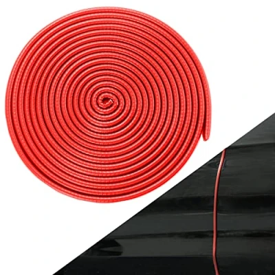 Afbeelding van Autodeurrandbescherming van rubber zonder lijm, U vormig autoaccessoire, afdichting voor sedan, vrachtwagen, SUV, ATV, boten (5 m, rood)