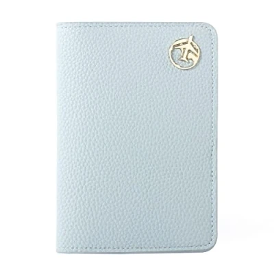 Afbeelding van Lychii Paspoorthouder voor dames en heren, PU leer, reisportemonnee, organizer creditcards, identiteitskaart reisdocumenten, blauw, Small