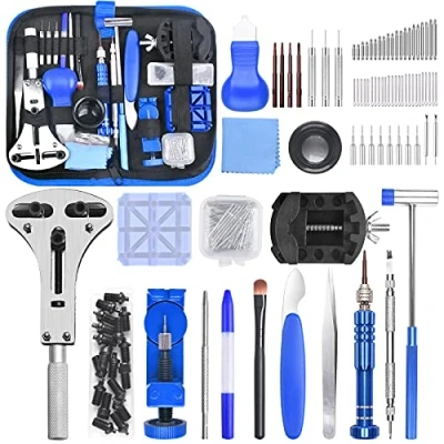 Afbeelding van STARTOGOO Reparatieset voor horloges, 185 delige professionele horlogereparatieset, gereedschapsset horlogeband, geschikt de meeste Classic