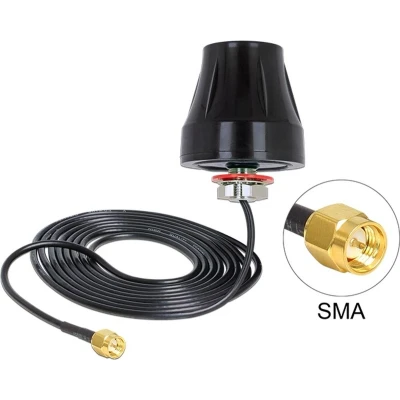 Afbeelding van DeLOCK LTE outdoor IP67 antenne met SMA (m) connector 2 dBi / zwart 3 meter