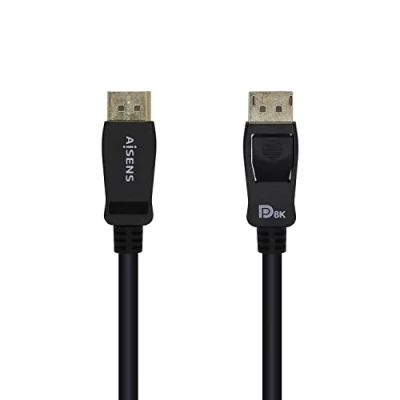 Afbeelding van AISENS A149 0430 DISPLAYPORT kabel V1.4 gecertificeerd 8K @60Hz, DP/M DP/M, zwart, 0,5 m