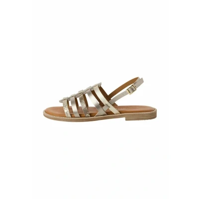 Afbeelding van Tamaris Sandalen, Dames, Maat: 36, Platinum comb Leer en textiel