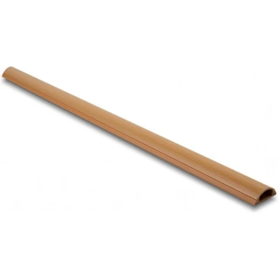Afbeelding van Kunststof kabelgoot half rond met zelfklevende plakstrip 100 x 3 cm / bruin