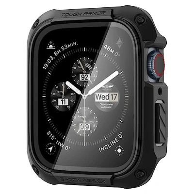 Afbeelding van Spigen Tough Armor Hoesje Geschikt voor Apple Watch 7/8 (45mm) Zwart