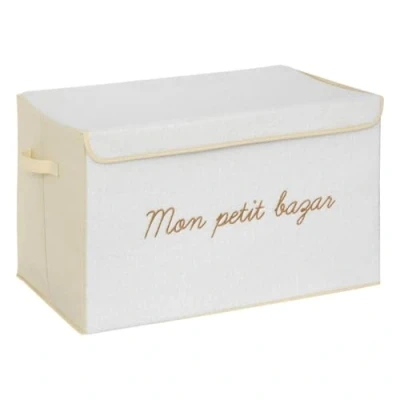 Afbeelding van Atmosphera Opbergdoos voor kinderen, Yuma, wit, gesp, 36 x 57 cm