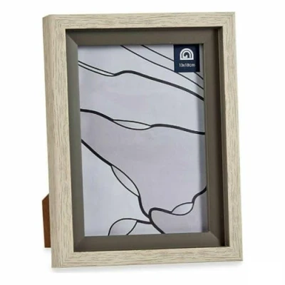 Afbeelding van Fotolijsten 17 x 2 21,8 cm Kristal Grijs Beige Plastic (6 Stuks)