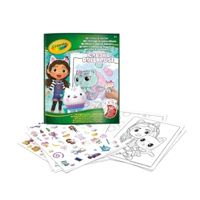 Afbeelding van Crayola Kleurboek Hobbypakket Gabby&#039;s Poppenhuis Met Stickers