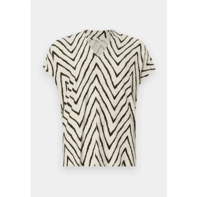 Afbeelding van Tom Tailor T shirt Maat XL Vrouwen 38058 natural z Viscose