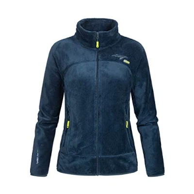 Afbeelding van Geographical Norway Overgangsperiode warme outdoor fleece jas voor dames met opstaande kraag BANS productie, Navy Blauw