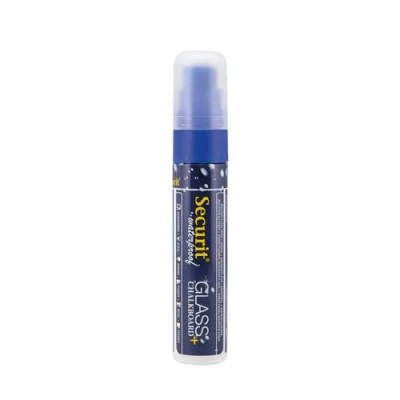 Afbeelding van Securit Waterproof Krijtstift (Glas + Krijtbord) in Blauw met 7 15mm Penpunt CU779