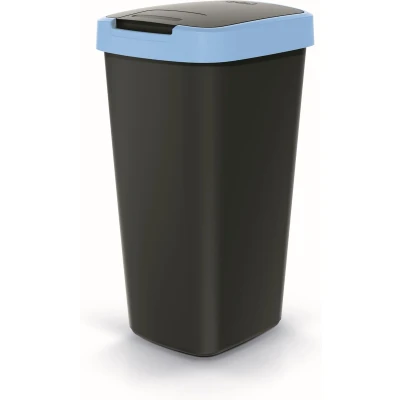Afbeelding van Prosperplast Prullenbak / Afvalbak 25L Zwart met blauwe frame