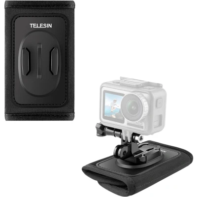 Afbeelding van Telesin 360 Roterende Rugzak Bevestiging Snelsluiting Verstelbare Gesp Dubbele J haak geschikt voor GoPro / DJI OSMO &amp; ActionCam