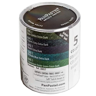 Afbeelding van PanPastel Pastels voor kunstenaars, set met 5 kleuren, donkere tinten (UK import)