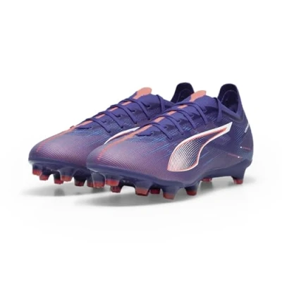 Image de Puma Ultra 5 Match FG/AG, Chaussures de Football Unisexe Adulte, Lapis Lazuli White Sunset Glow, 42 EU, EU