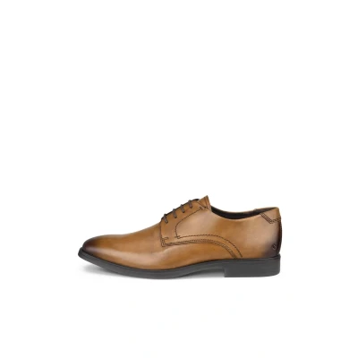 Afbeelding van ECCO Melbourne Veterschoenen, Heren, Maat: 39, Amber the natural Leer