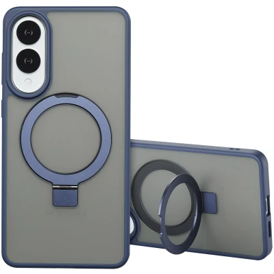 Afbeelding van Accezz Ring Stand Backcover met MagSafe voor de Samsung Galaxy S25 Edge Blue