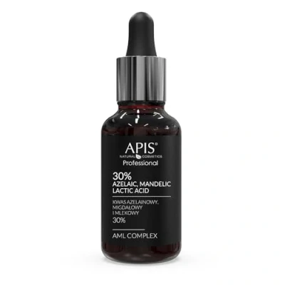Afbeelding van APIS AML COMPLEX Zuur, 30% acetaline, amandelen en melk, peeling gezichtsreiniging, 30 ml