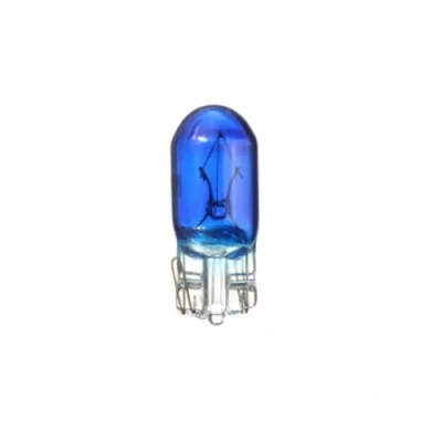 Afbeelding van Lamp, 24 V, 5 W, T10, W2,1 x 9,5D, blauw, W5 WEDGE, glas, auto, vrachtwagen, knipperlicht, richtingaanwijzer, positie