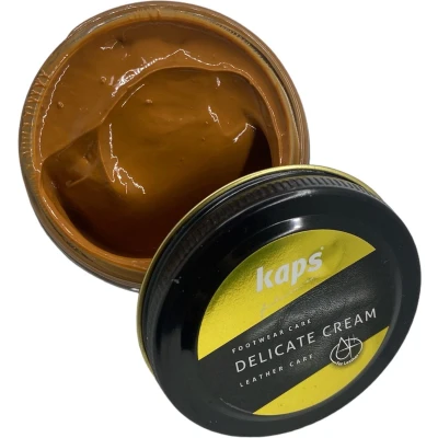 Afbeelding van Kaps Schoencreme schoensmeer verzorgt het leer en geeft glans (109) Gazelle Bruin 50ml