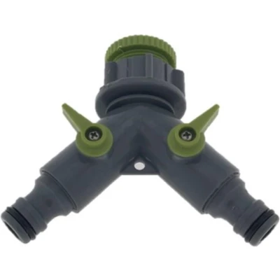 Afbeelding van Benson Waterverdeler Tuinslang Koppeling 2 Weg 1/2&quot; 3/4&quot; Soft