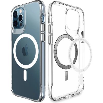 Afbeelding van iMoshion Hoesje Geschikt voor iPhone 12 Pro Max Rugged Air MagSafe case Transparant