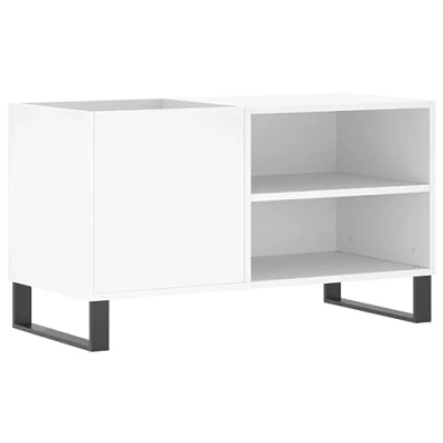 Afbeelding van Platenkast 85x38x48 cm bewerkt hout wit