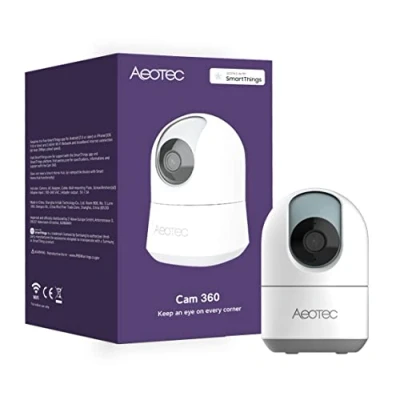Image de Caméra de Surveillance SmartThings Aeotec Cam 360 GP AEOCAMEU Intérieur Sans Fil Vision Nocturne Microphone Blanc