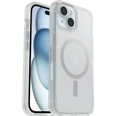 Afbeelding van Otterbox Symmetry Clear Backcover Apple iPhone 16e, 15, 14, 13 Transparant, Stardust MagSafe compatible