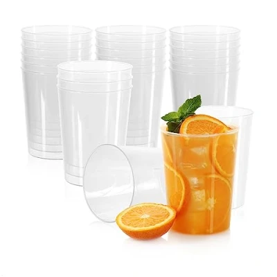 Afbeelding van COM FOUR® 24x herbruikbare drinkbekers voor feesten, kamperen en onderweg herbruikbaar vaatwasmachinebestendig kunststof glas plastic bekers festivalservies