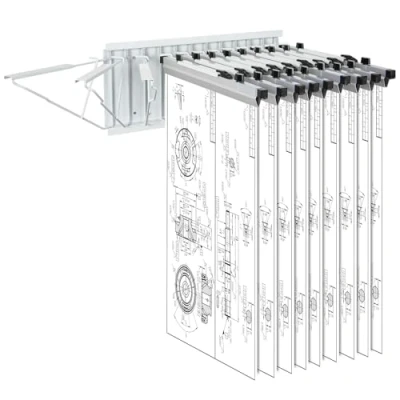Image de VEVOR Support de Plans Construction Mural avec 12 Supports Pivotants Bureau