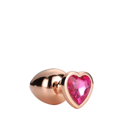 Afbeelding van Gouden Buttplug met Roze Hart