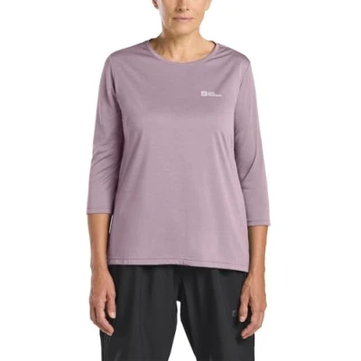 Afbeelding van Jack Wolfskin Crosstrail 3/4 Longsleeve, Dames, Maat: Large, Wild blossom
