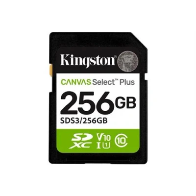 Image de Kingston Canvas Select Plus Carte mémoire flash 256 Go Video Class V10 / UHS I U1 Class10 SDXC