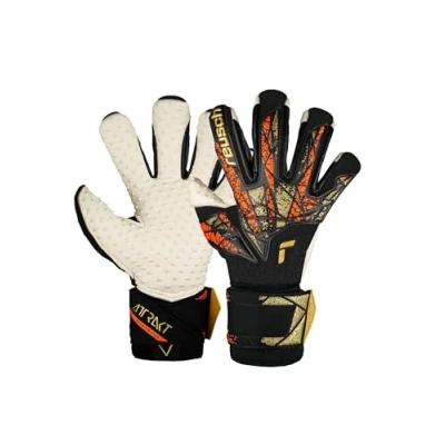 Afbeelding van REUSCH Attrakt SpeedBump Ortho Tec Gants de Gardien Adulte Unisexe, 7738 Black/Gold/Orange, 10