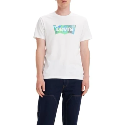 Image de Levi&#039;s Homme T shirt Graphic Crewneck Tee, Batwing White, S
