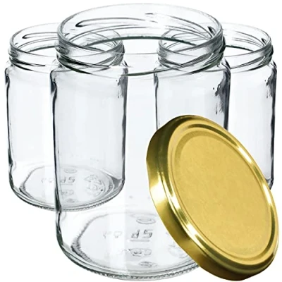 Afbeelding van KADAX Set van 8 weckpotten voor schroefdeksel, 540 ml