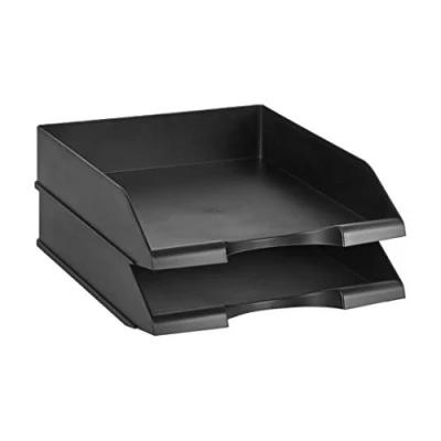 Afbeelding van Amazon Basics Brievenbus, Stapelbaar, Zwart, 2 Stuk