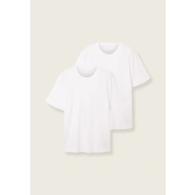 Afbeelding van TOM Tailor 2 PACK Tshirt basic, Heren, Maat: Small, White