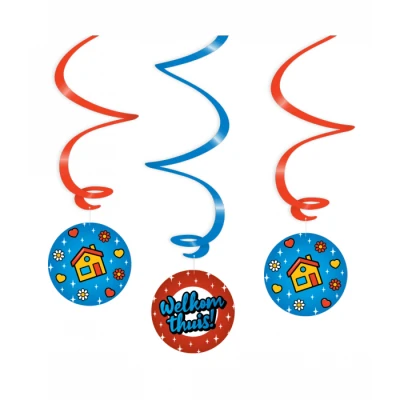 Afbeelding van Welkom Thuis Cartoon Swirls 3 stuks