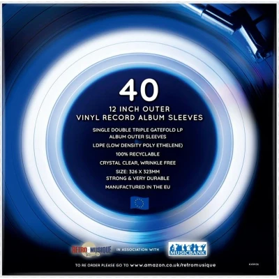 Afbeelding van Plastic beschermhoezen 40stuks voor 12&quot;vinyl LPs