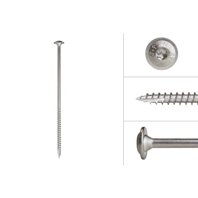 Afbeelding van Tellerkopschroeven RVS A4 6.0 x 160 mm Torx 25 Doos 100 Stuks