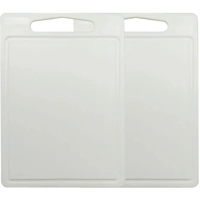 Afbeelding van Cookinglife Snijplankenset met sapgeul 35x25x0.85 cm Wit 2 stuks