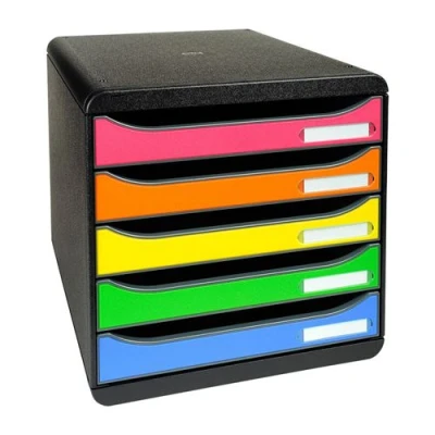Image de exacompta module de classement big box plus, 5 tiroirs, noir
