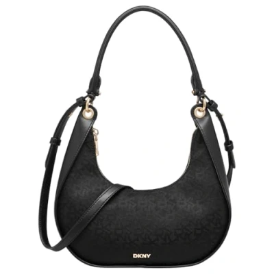 Afbeelding van DKNY Abby HOBO Dameshandtas, gitzwart, Jet Blk/Blk, Blk/Blk