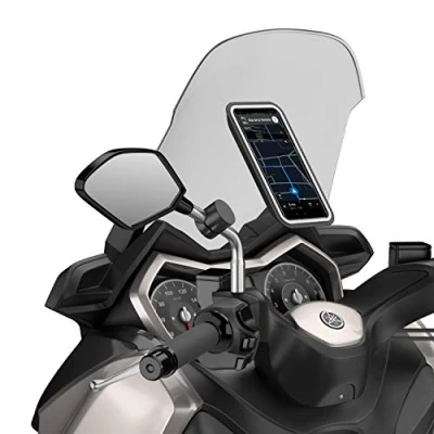 Afbeelding van SHAPEHEART Franse innovatie, scooter telefoonhouder, magnetische motorfiets PRO voor achteruitkijkspiegel met afneembare waterdichte tas, trillingsbestendig, alle achteruitkijkspiegel, compatibel