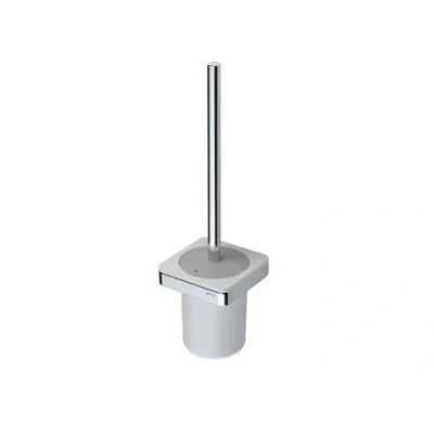 Afbeelding van Geesa Frame Toiletborstel met houder Wit / Chroom