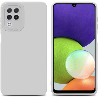 Afbeelding van Cadorabo Hoesje geschikt voor Samsung Galaxy A22 4G in Fluid WIT Beschermhoes gemaakt van flexibel TPU silicone Cover Case